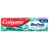 Colgate, Max Fresh - Whitening Toothpaste with Mini Breath Strips, Clean Mint Toothpaste