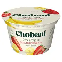 Chobani, Yogurt, Greek, Reduced Fat, Strawberry Banana on the Bottom