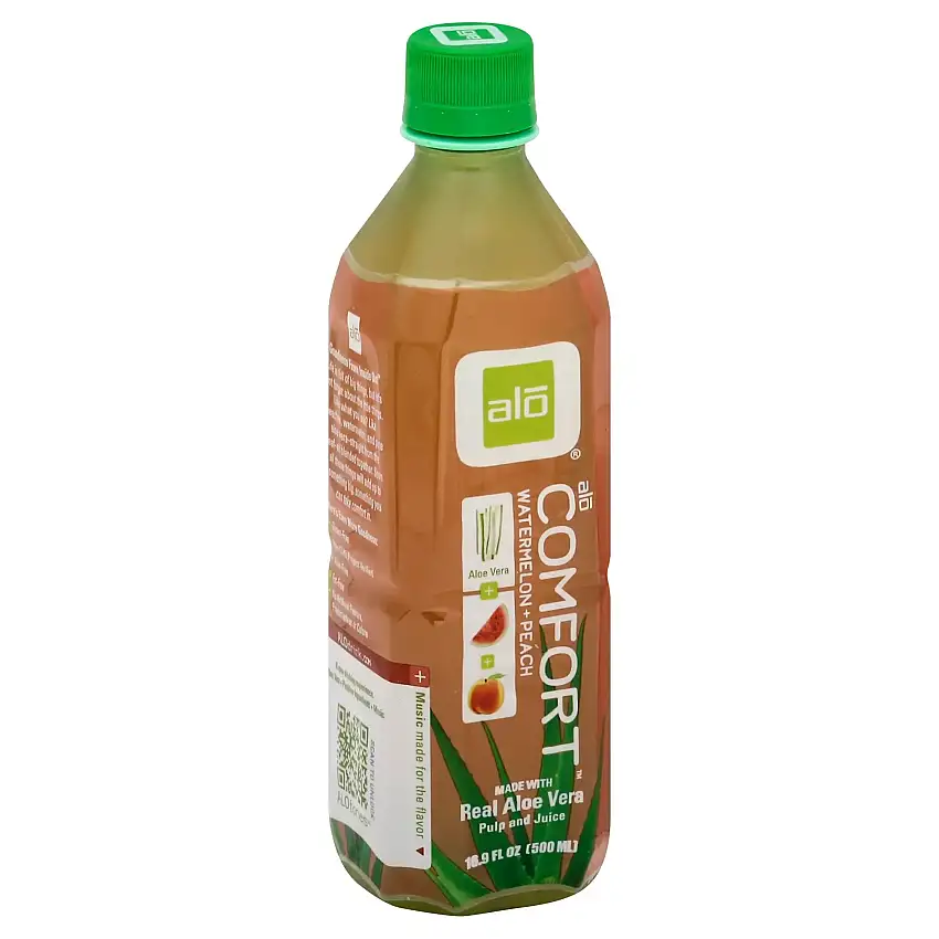 Alo Watermelon + Peach Aloe Vera Juice, 16.9 fl oz