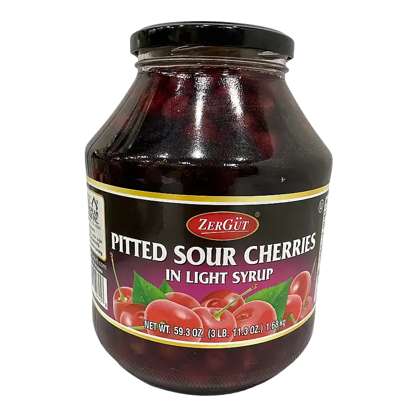 ZerGut Pitted Sour Cherries In Light Syrup, 59.3 oz