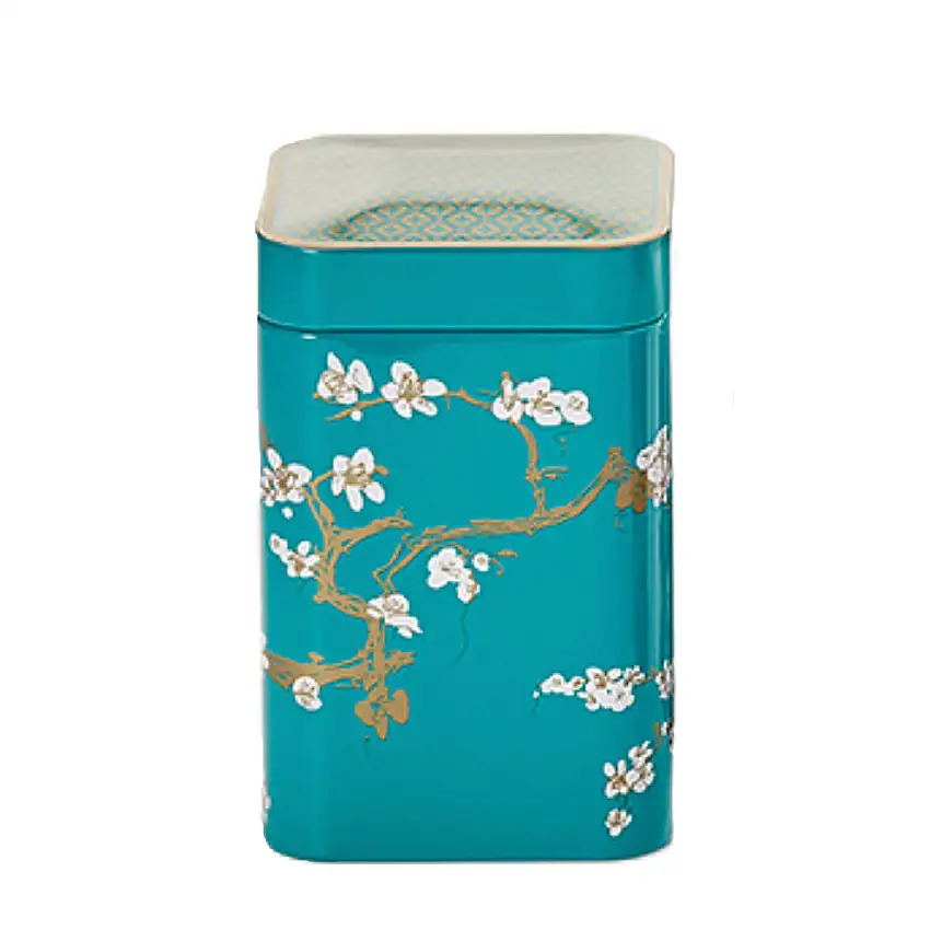 Japanese Style Tea Tin - Teal