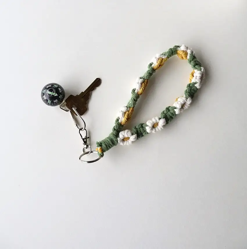 Macramé Wristlet Keychain