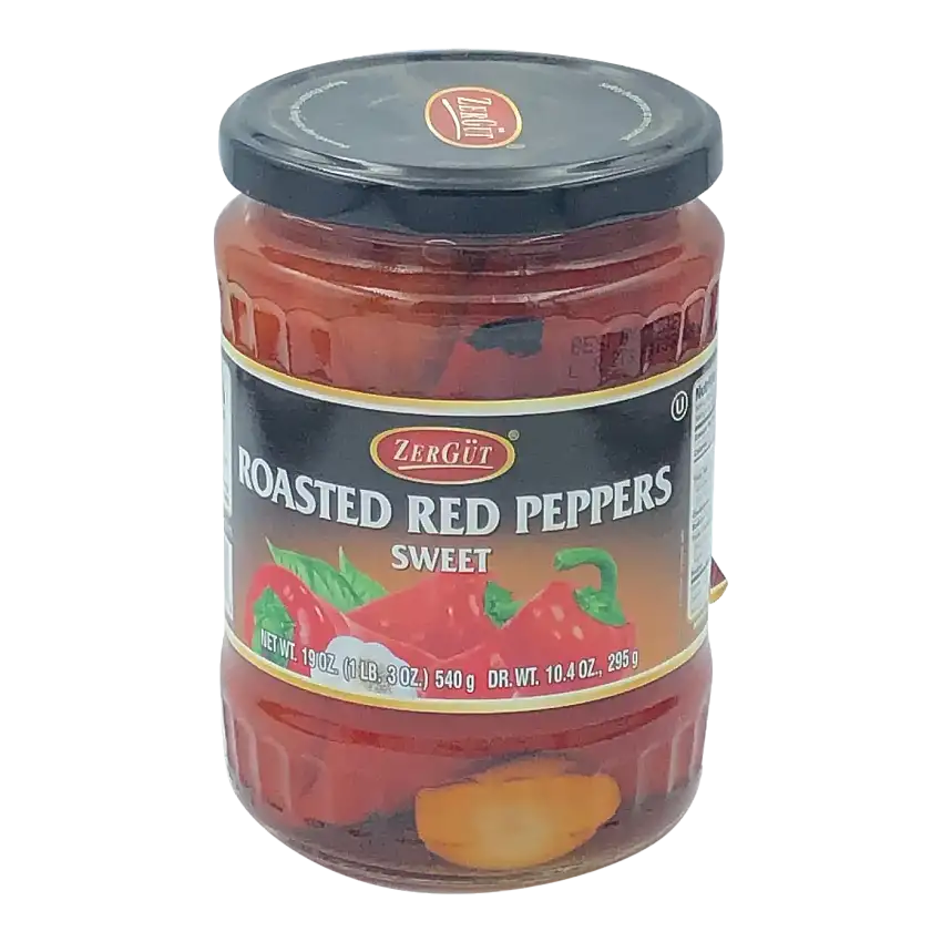 Zergut Sweet Roasted Red Peppers, 10.4 oz