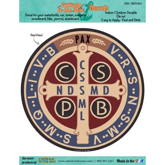 St. Benedict Medal Decal (color)