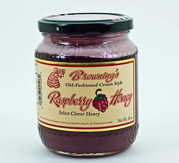 Browning's Old-Fashioned Cream Style Raspberry Honey 16 oz