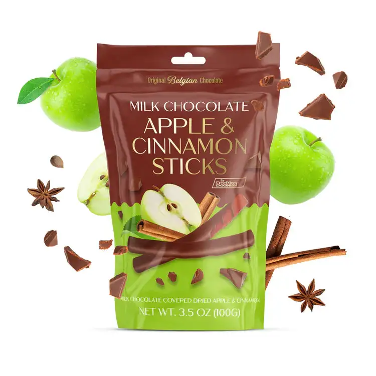 Beemax Milk Chocolate Covered Dried Apple & Cinnamon Sticks 3.5oz