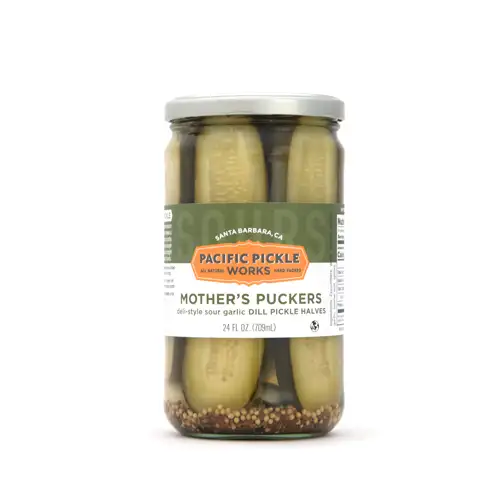 Pacific Pickle Works Mother's Puckers Sour Garlic Dill Pickles 24 fl oz