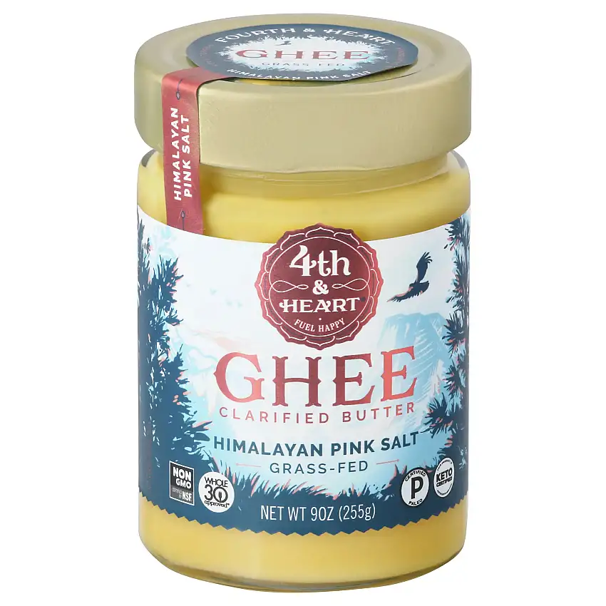 4th & Heart Clarified Butter Himalayan Pink Salt Ghee, 9 oz