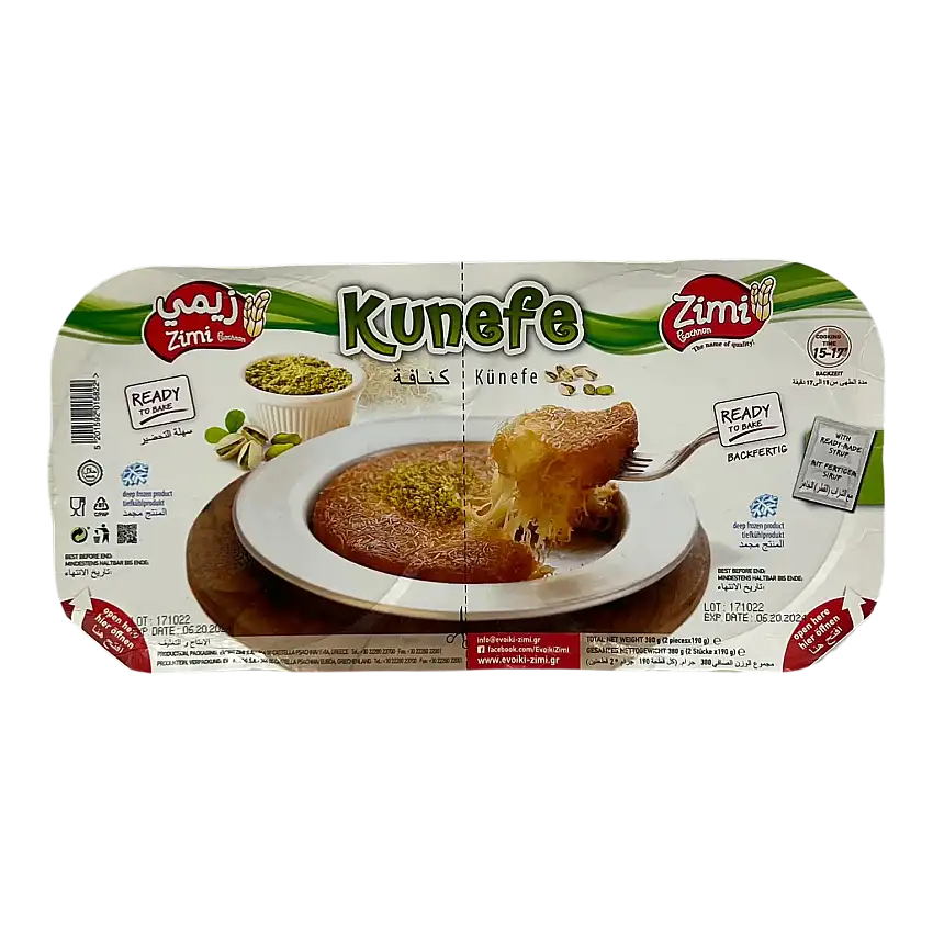 Zimi Frozen Ready To Bake Kunafa, 13.4 oz, 2 ct