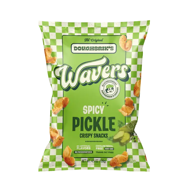 Doughbrik's Wavers Spicy Pickle Crispy Snacks