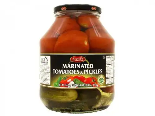 ZerGut Marinated Tomatoes And Pickles, 56 oz